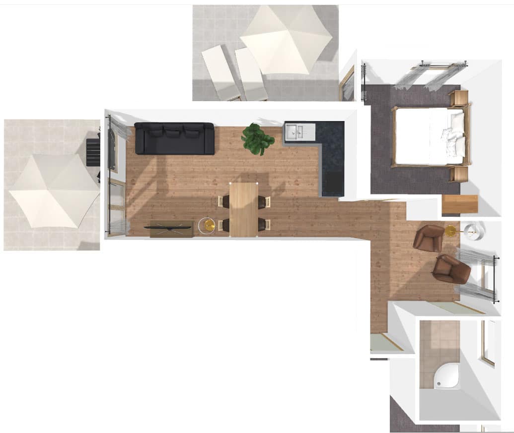 Grundriss Apartment Alplahner
